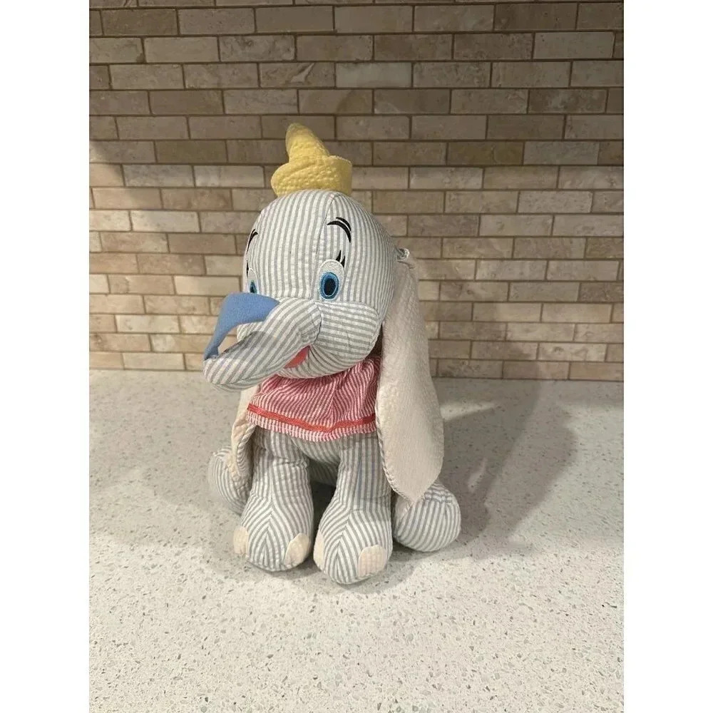 Disney Store Dumbo Flying Elephant Seersucker‎ Plush Toy Stuffed b14